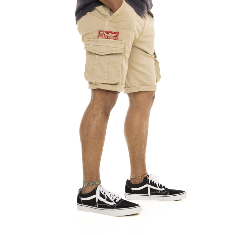 Bermuda en Coton coupe Court Beige Ceinture Elastique | Homme - Vondutch | Von Dutch