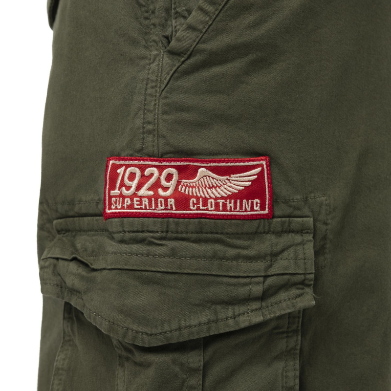 Bermuda en Coton coupe Court Vert Kaki Ceinture Elastique | Homme - Vondutch