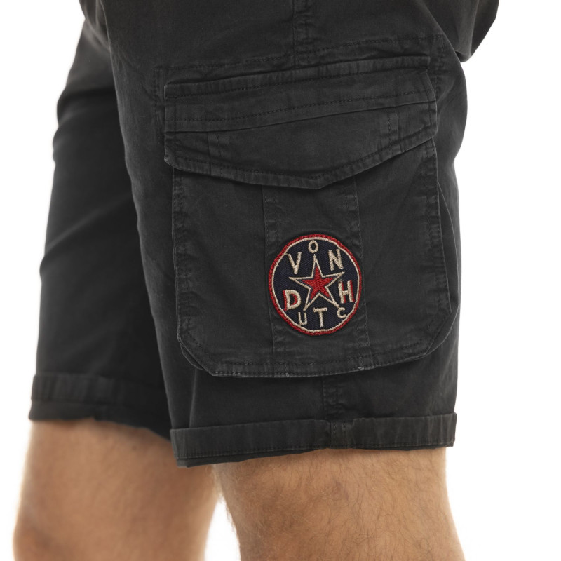 Bermuda en Coton coupe Court Noir Ceinture Elastique | Homme - Vondutch