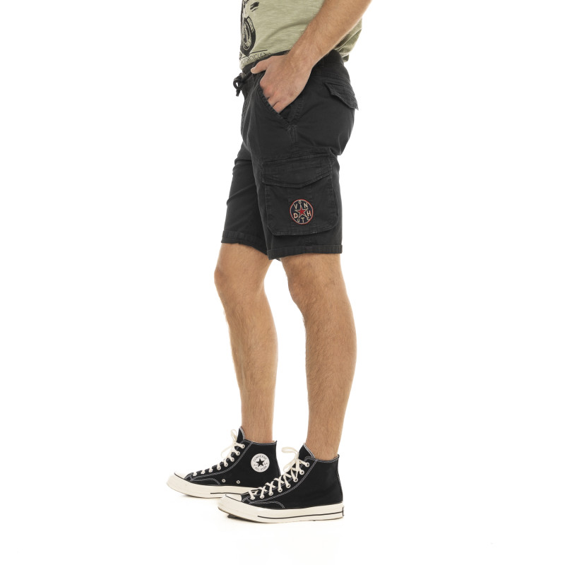 Bermuda en Coton coupe Court Noir Ceinture Elastique | Homme - Vondutch | Von Dutch