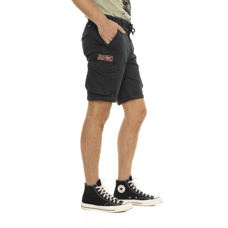 Bermuda en Coton coupe Court Noir Ceinture Elastique | Homme - Vondutch | Von Dutch
