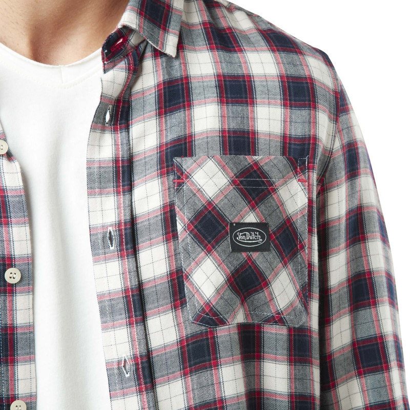 Chemise homme manches longues à carreaux Lex