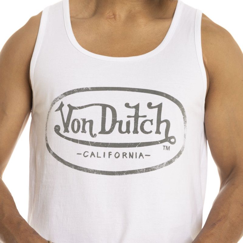 Débardeur Blanc coupe Régular Col rond BASE | homme - Vondutch