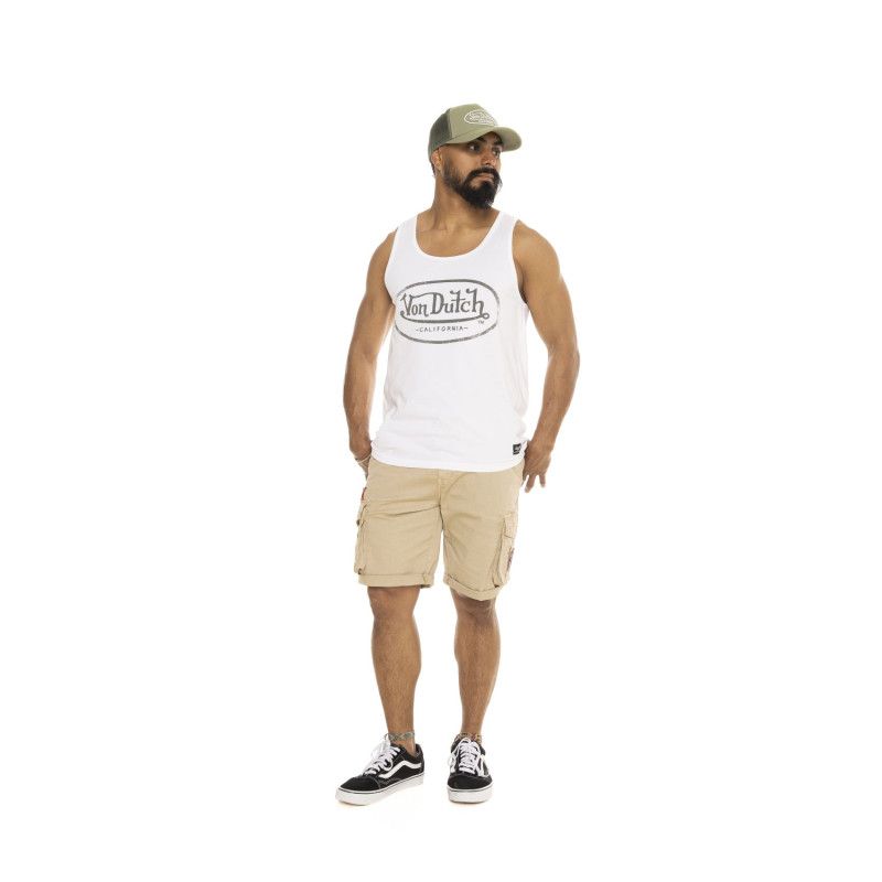 Tee Shirt Blanc coupe Regular Col rond BASE | Homme - Vondutch | Von Dutch