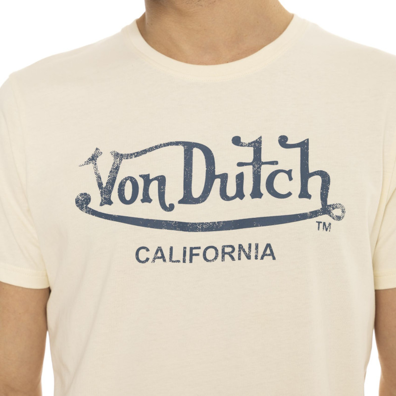 Tee Shirt Beige coupe Regular Col rond FIRST | Homme - Vondutch | Von Dutch