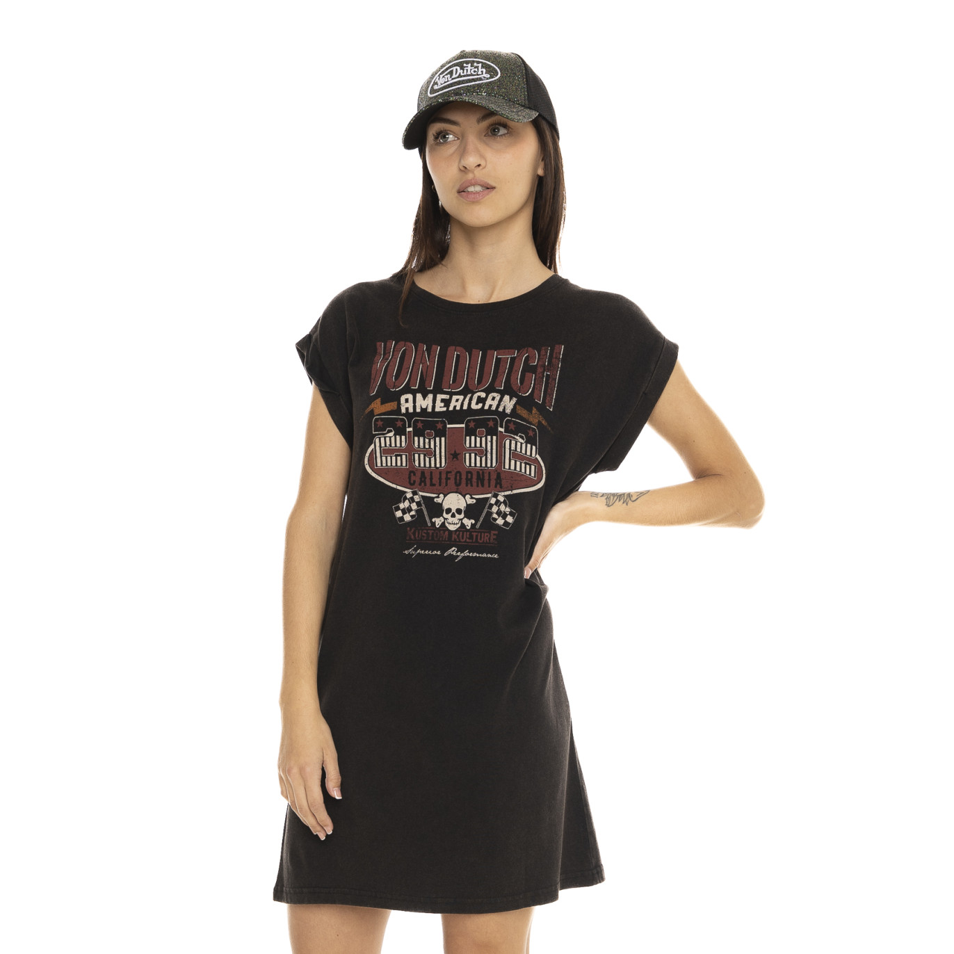 Robe Noire Été coupe Droite Col rond SUPERIOR | Femme - Vondutch | Von Dutch
