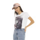 Tee Shirt Blanc coupe Regular Col rond PHOTO | Femme - Vondutch | Von Dutch
