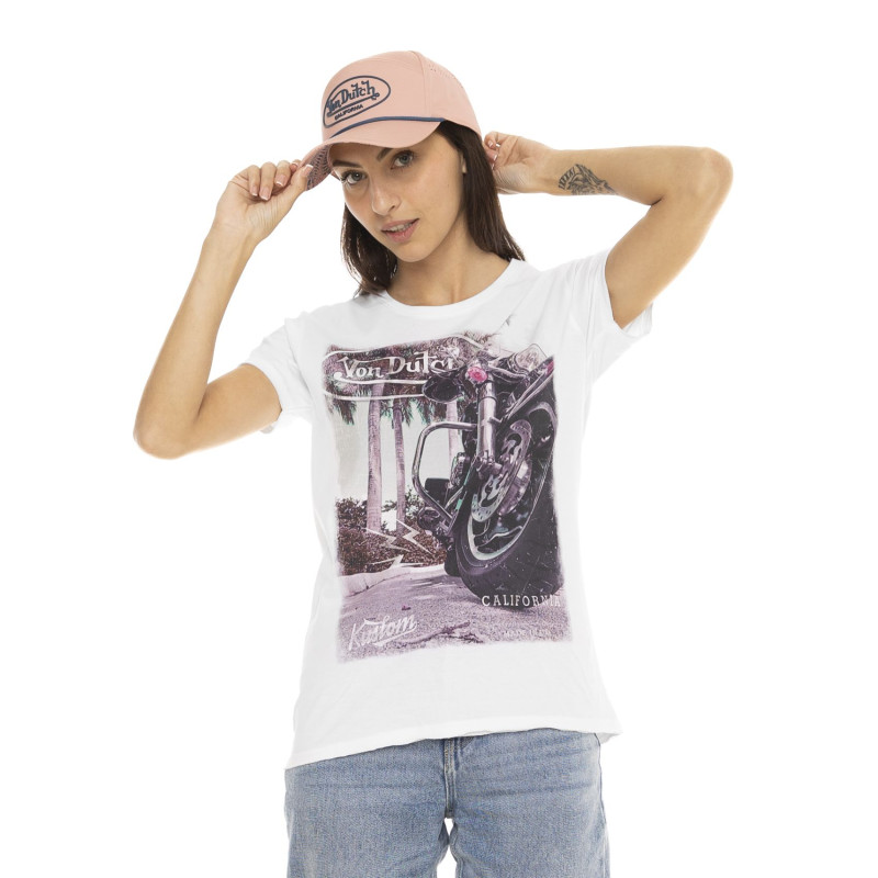 Tee Shirt Blanc coupe Regular Col rond PHOTO | Femme - Vondutch | Von Dutch