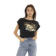 Tee Shirt Noir coupe Regular Col rond SKULL | Femme - Vondutch | Von Dutch