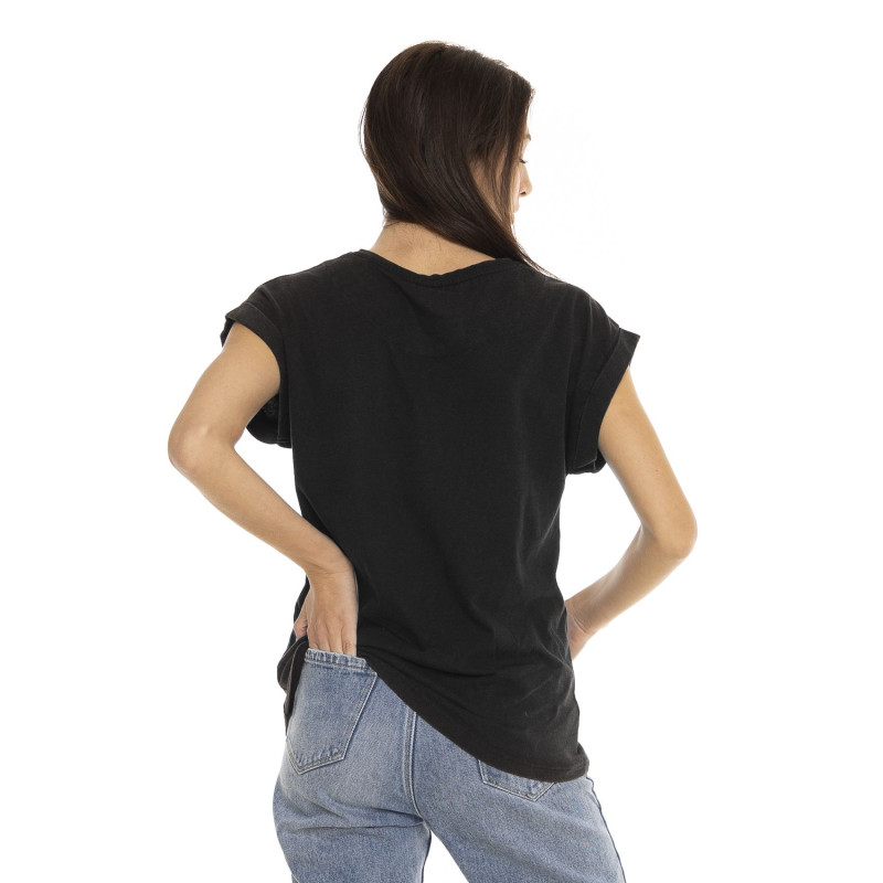 Tee Shirt Noir coupe Regular Col rond SKULL | Femme - Vondutch | Von Dutch