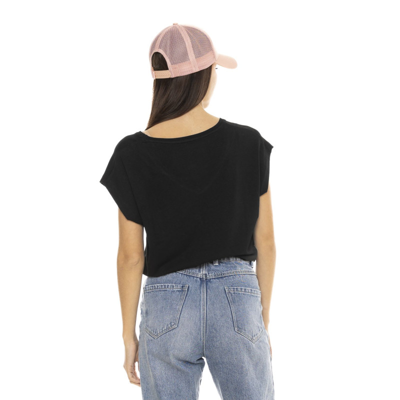 Tee Shirt Noir coupe Regular Col V EAGLE | Femme - Vondutch | Von Dutch