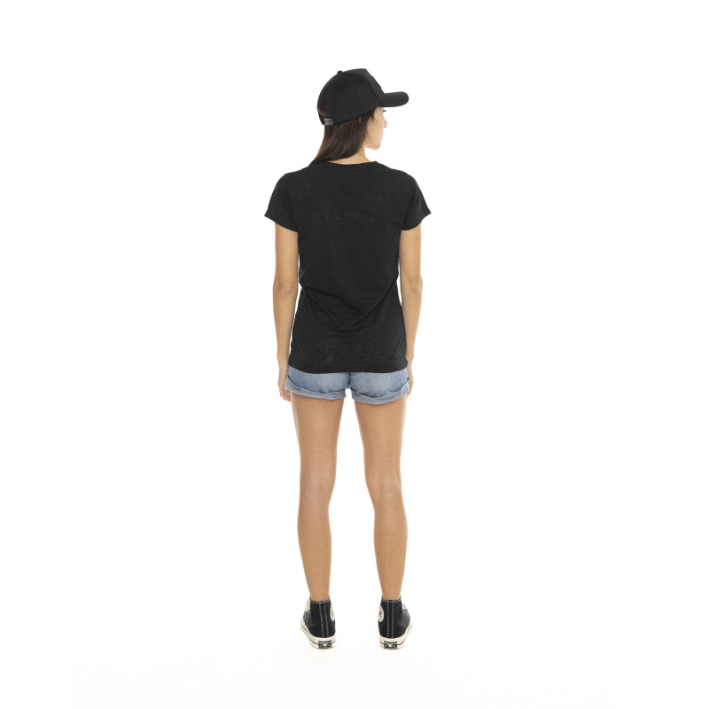 Tee Shirt Noir coupe Regular Col V SWORD | Femme - Vondutch | Von Dutch