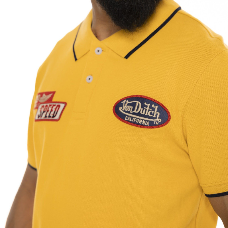 Polo homme manches courtes avec patchs Superior