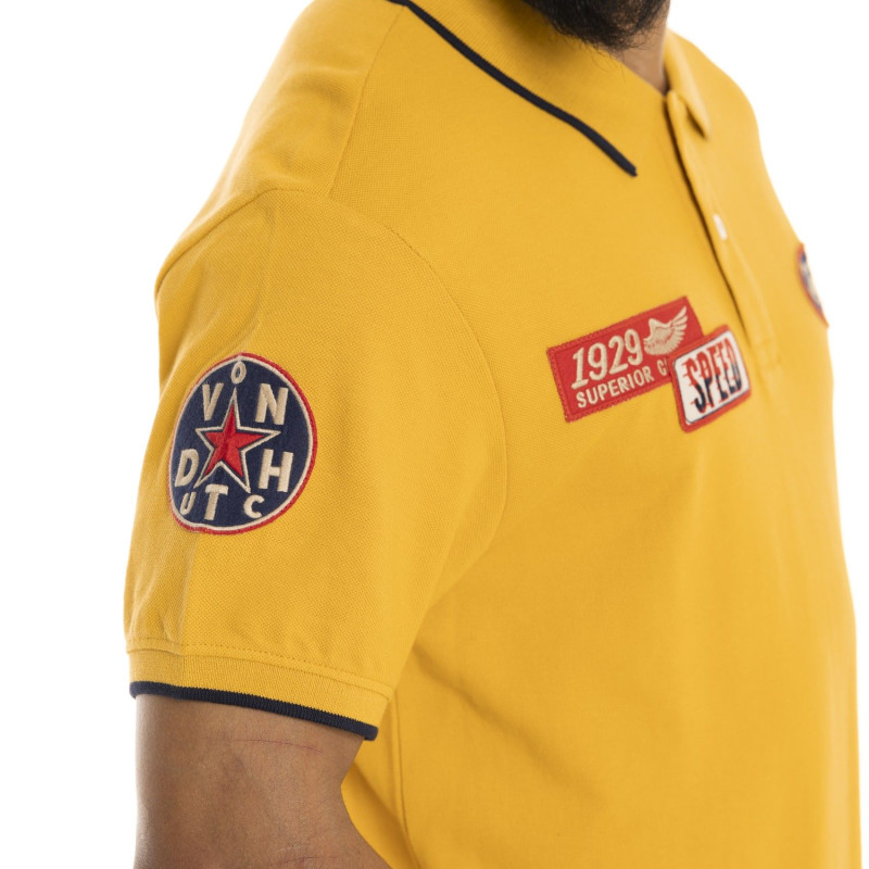 Polo homme manches courtes avec patchs Superior