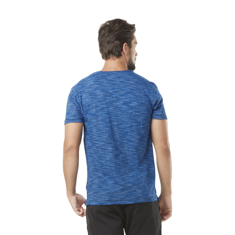 Tee Shirt Bleu coupe Regular Col V effet Strié RON | Homme - Vondutch | Von Dutch