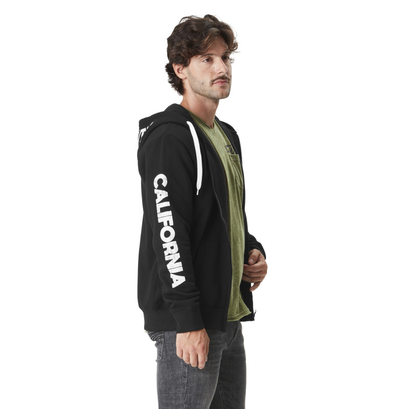 Sweat à capuche Zippé coupe Comfort fit Noir California | Homme - Vondutch | Von Dutch