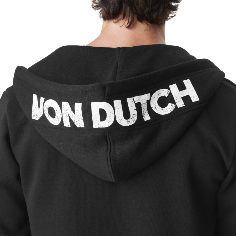 Sweat à capuche Zippé coupe Comfort fit Noir California | Homme - Vondutch | Von Dutch