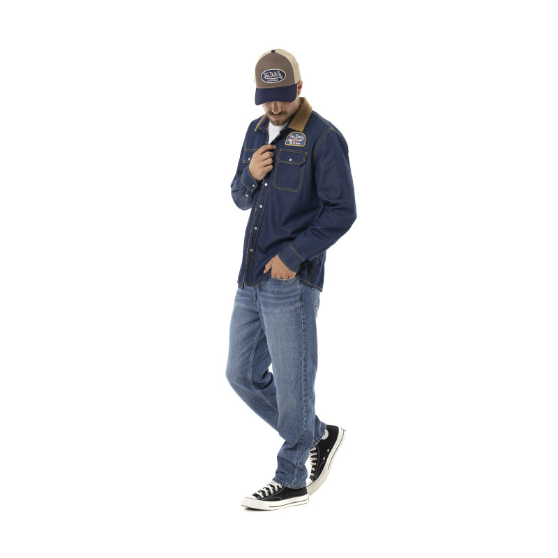 Chemise en Coton Denim coupe Régular Manches longues Bleue FUEL | Homme - Vondutch | Von Dutch