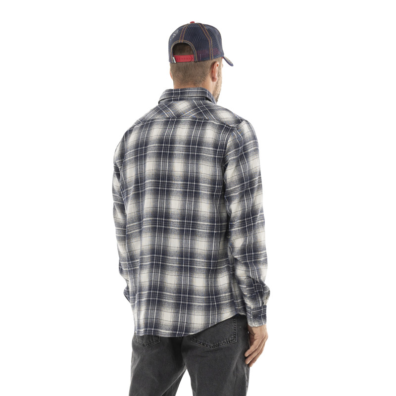 Chemise homme manches longues en flanelle à carreaux Jack