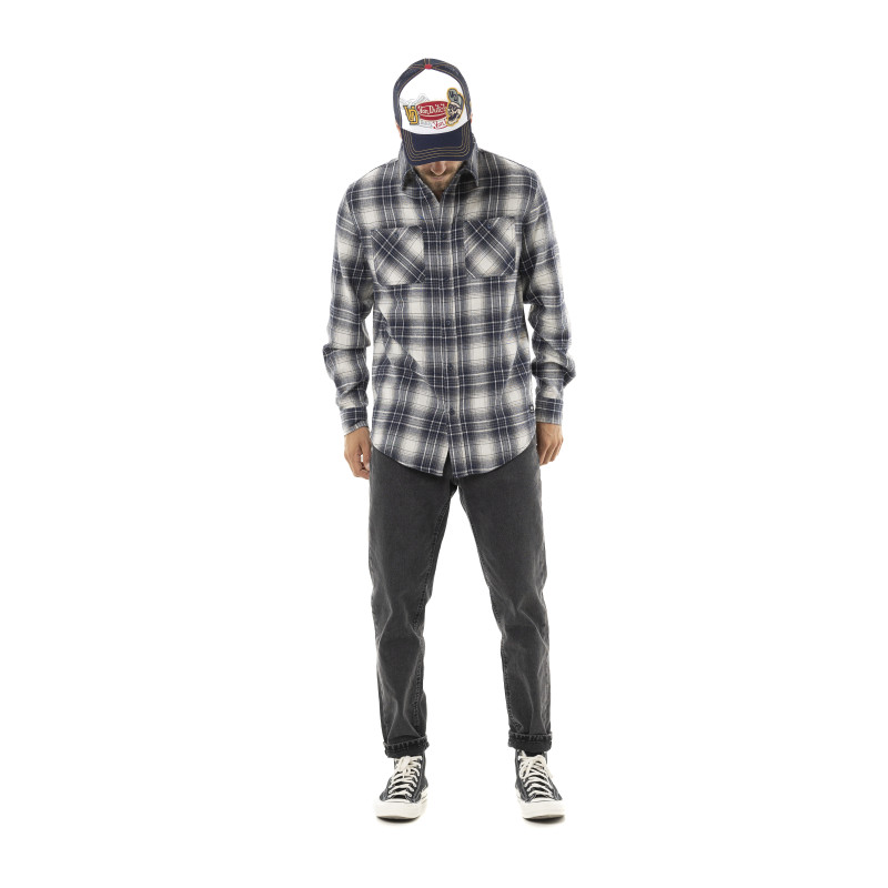 Chemise homme manches longues en flanelle à carreaux Jack