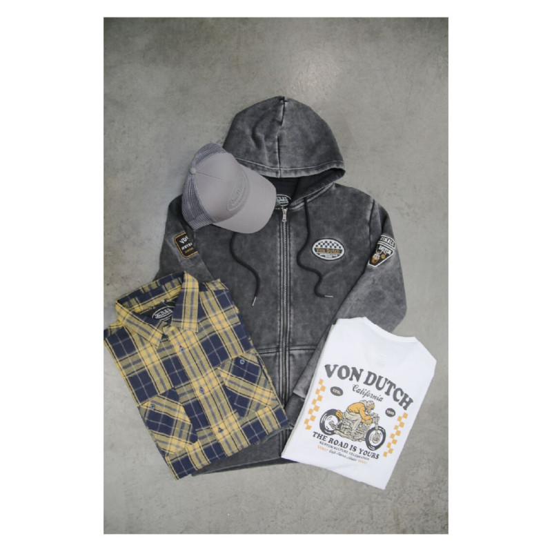 Chemise homme manches longues en flanelle à carreaux Jack