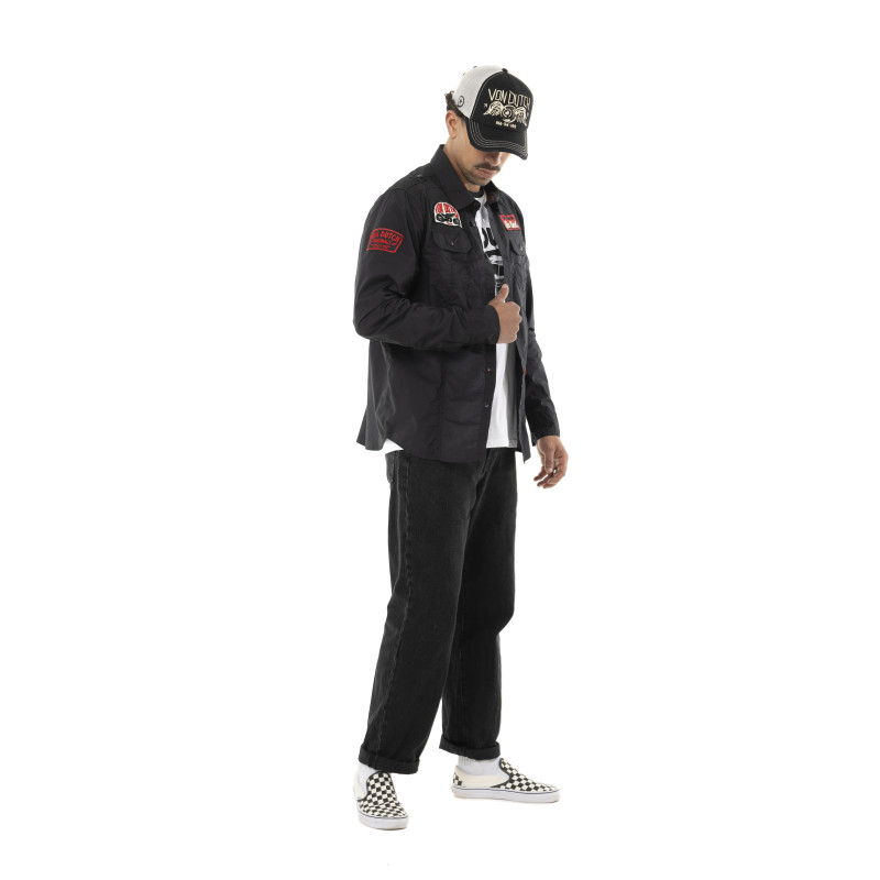 Chemise en Coton coupe Régular Manches longues Noire PICK | Homme - Vondutch | Von Dutch