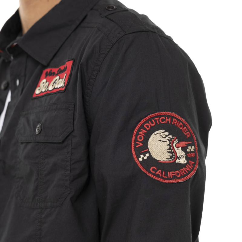 Chemise en Coton coupe Régular Manches longues Noire PICK | Homme - Vondutch | Von Dutch