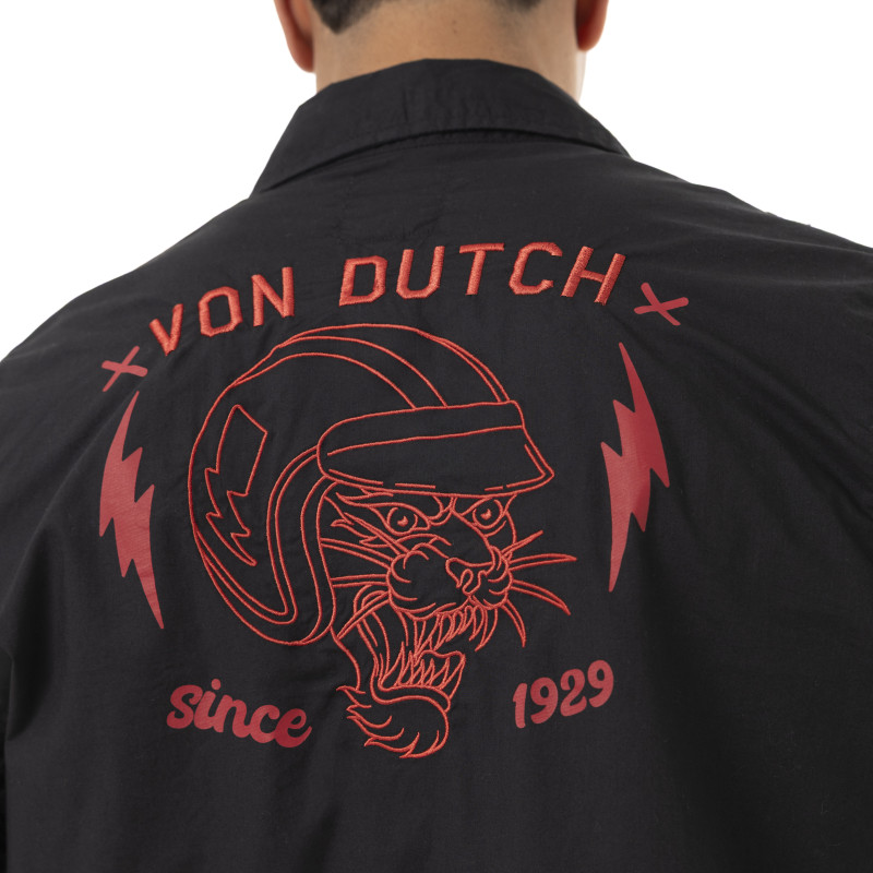 Chemise en Coton coupe Régular Manches longues Noire PICK | Homme - Vondutch | Von Dutch