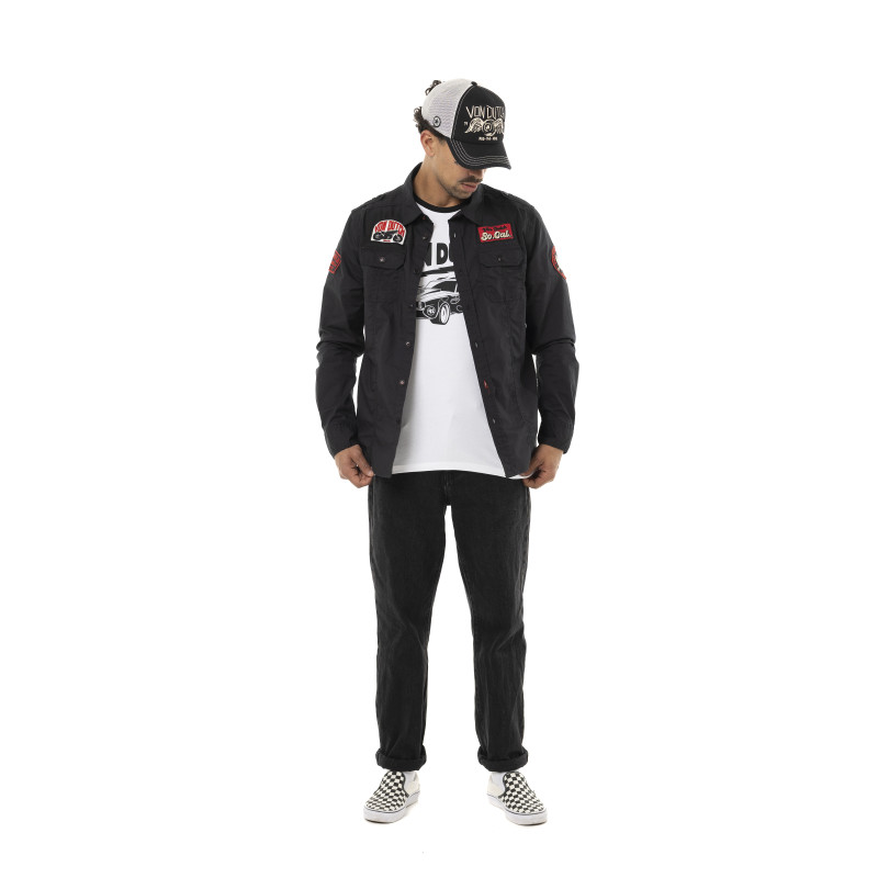 Chemise en Coton coupe Régular Manches longues Noire PICK | Homme - Vondutch | Von Dutch