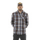 Chemise en Flanelle à carreaux coupe Régular Manches longues Marron TYLER | Homme - Vondutch | Von Dutch