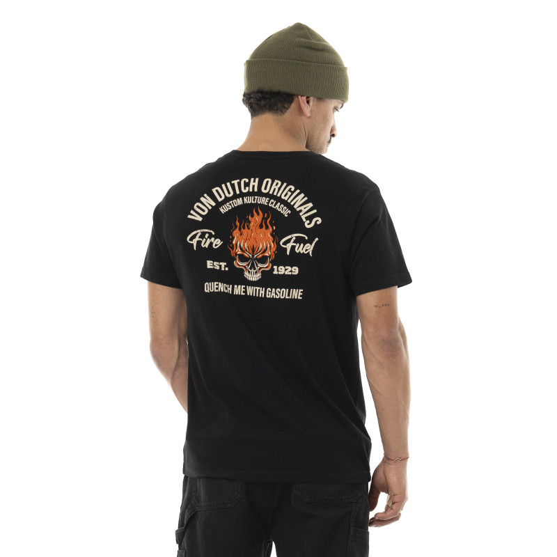 T-shirt homme col rond regular avec print poitrine et dos Classic