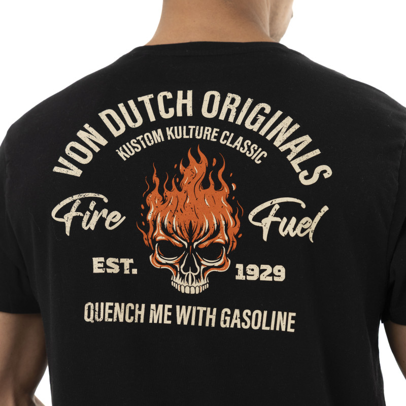 T-shirt homme col rond regular avec print poitrine et dos Classic