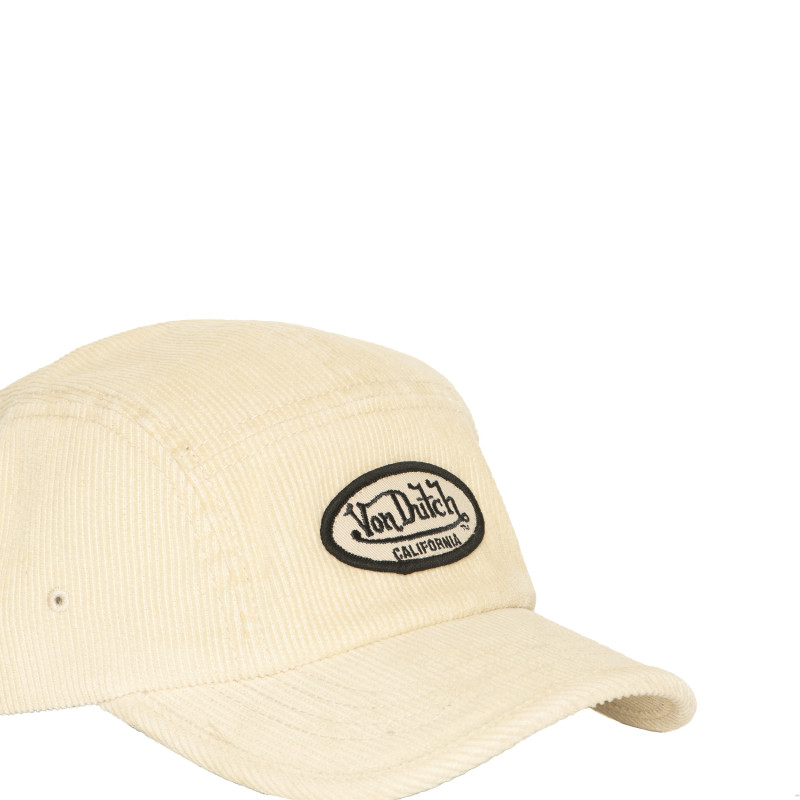 Casquette Vondutch Beige Five panel Clip en Velours côtelé VELOURS | Von Dutch
