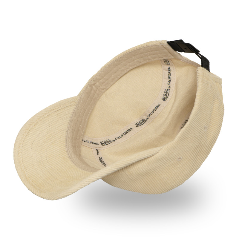 Casquette Vondutch Beige Five panel Clip en Velours côtelé VELOURS | Von Dutch