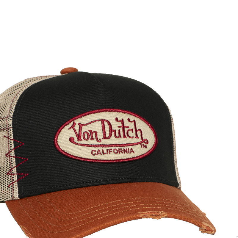 Casquette Vondutch Noire Trucker Snapback effet Usé USED | Von Dutch
