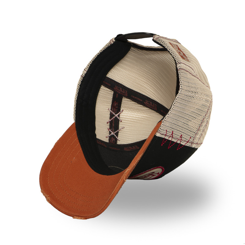 Casquette Vondutch Noire Trucker Snapback effet Usé USED | Von Dutch