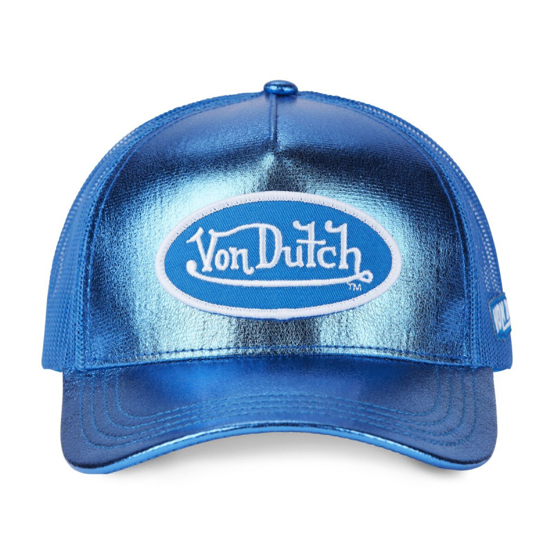 Casquette Vondutch Bleue Trucker Snapback en Simili effet Brillant REPTILE | Von Dutch