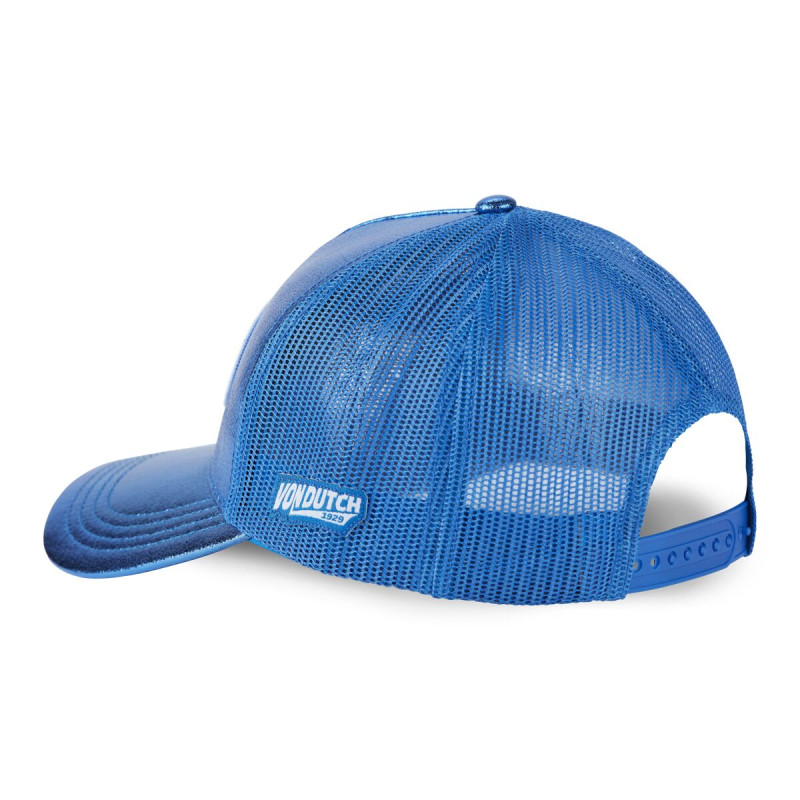 Casquette Vondutch Bleue Trucker Snapback en Simili effet Brillant REPTILE | Von Dutch