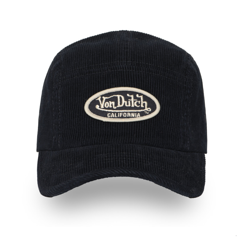 Casquette 5 panneaux  adulte en velours cotelé avec patch Velvet