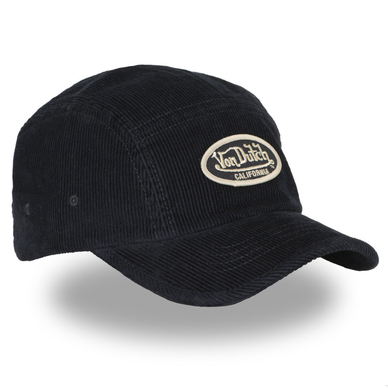 Casquette Vondutch Bleue Five panel Clip en Velours côtelé VELOURS | Von Dutch