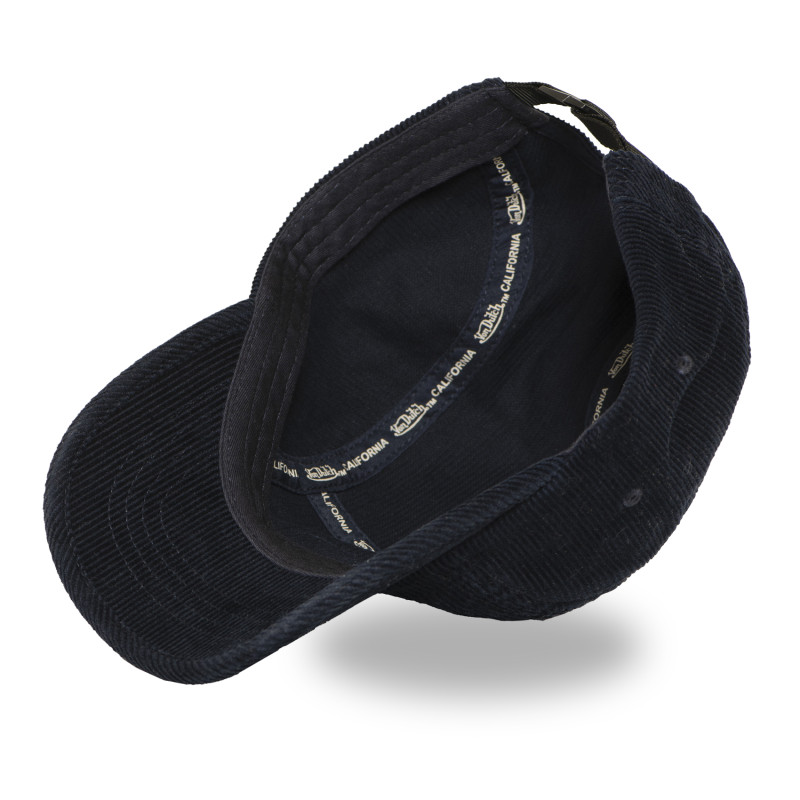 Casquette Vondutch Bleue Five panel Clip en Velours côtelé VELOURS | Von Dutch