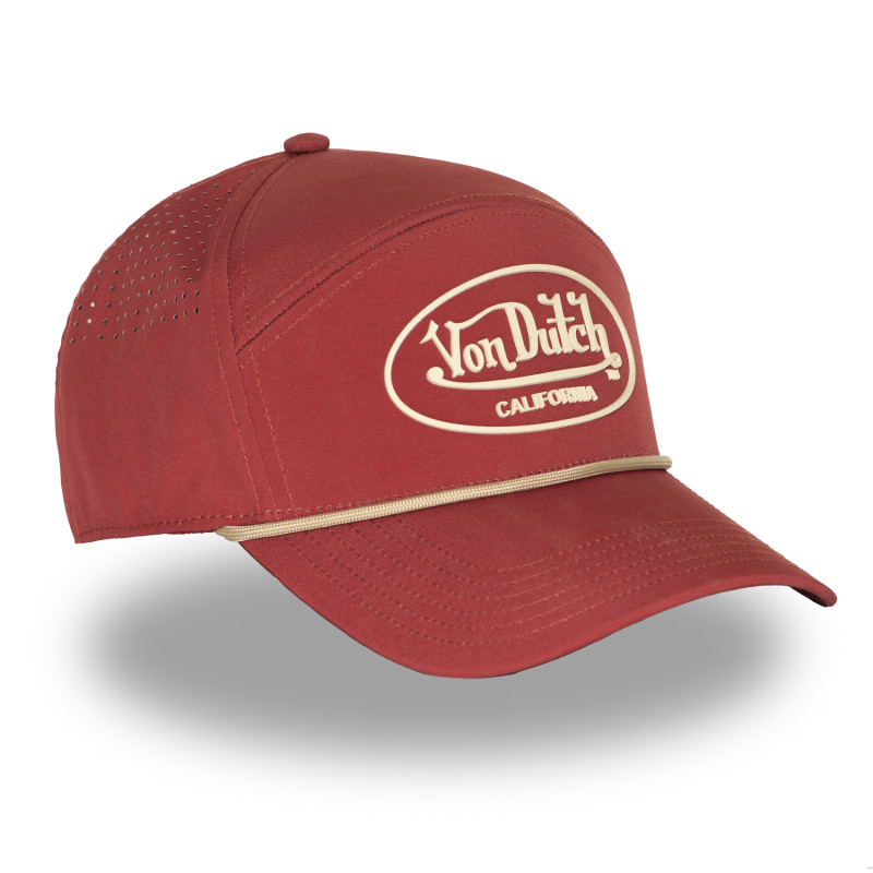 Casquette Vondutch Rouge Six panel Scratch CORD | Von Dutch