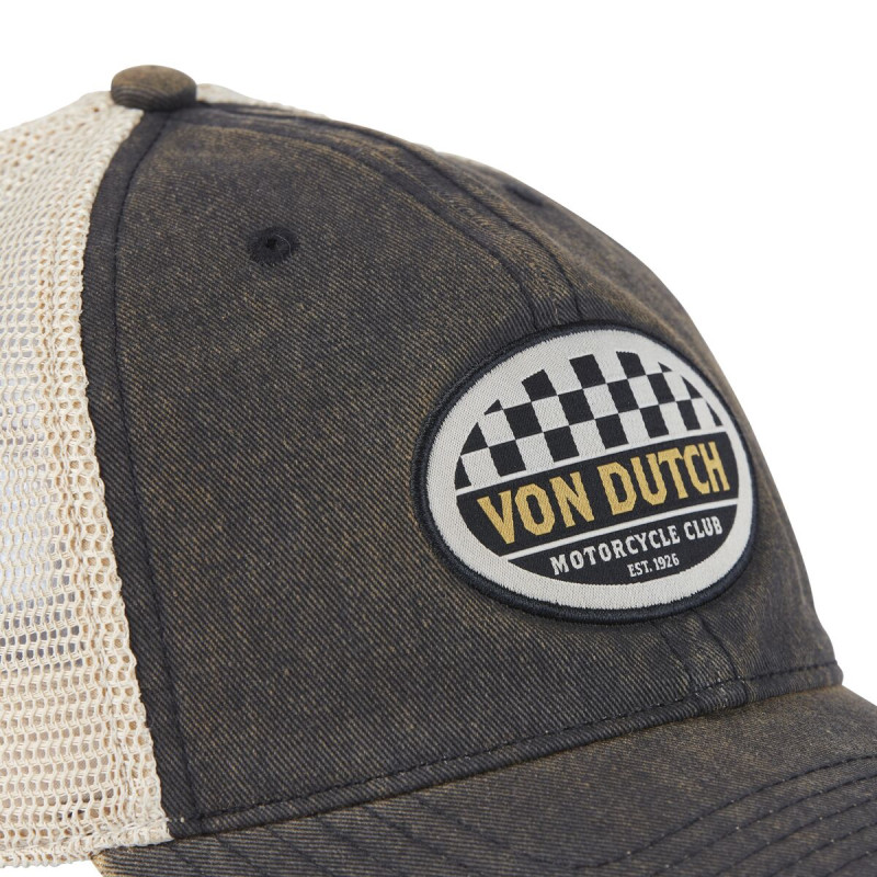Casquette Vondutch Noire Baseball Snapback effet Usé MAC CLUB | Von Dutch