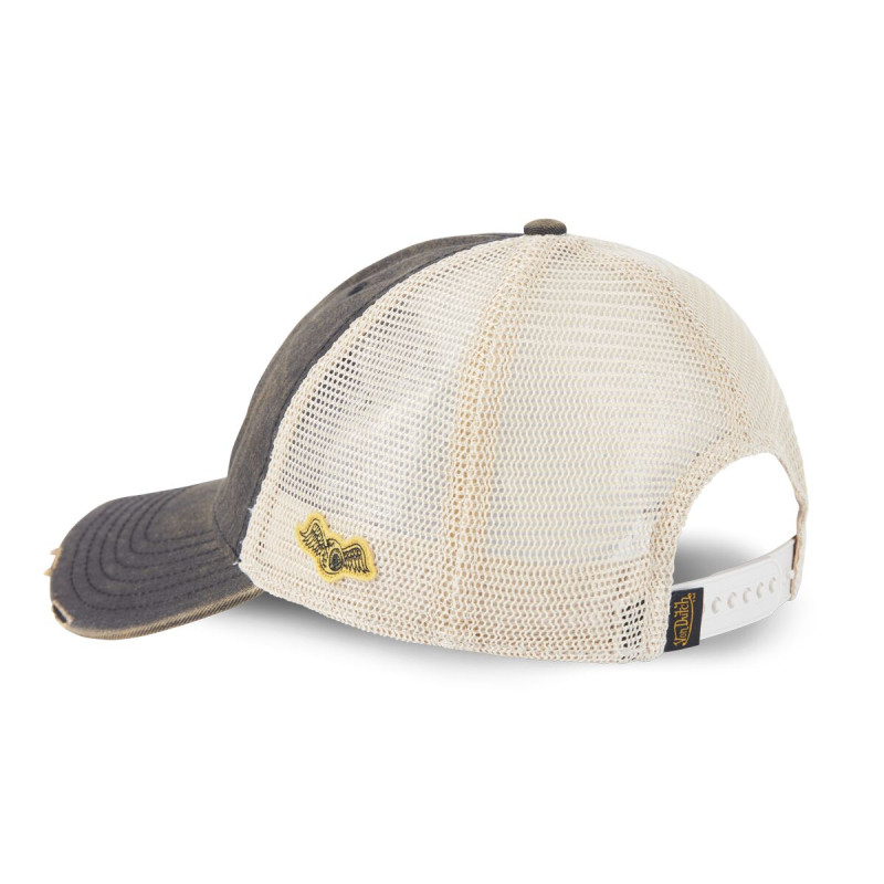 Casquette Vondutch Noire Baseball Snapback effet Usé MAC CLUB | Von Dutch
