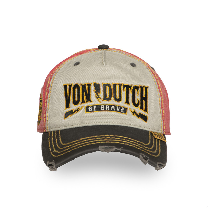 Casquette baseball adulte devant avec broderie effet usé Retro Tiger