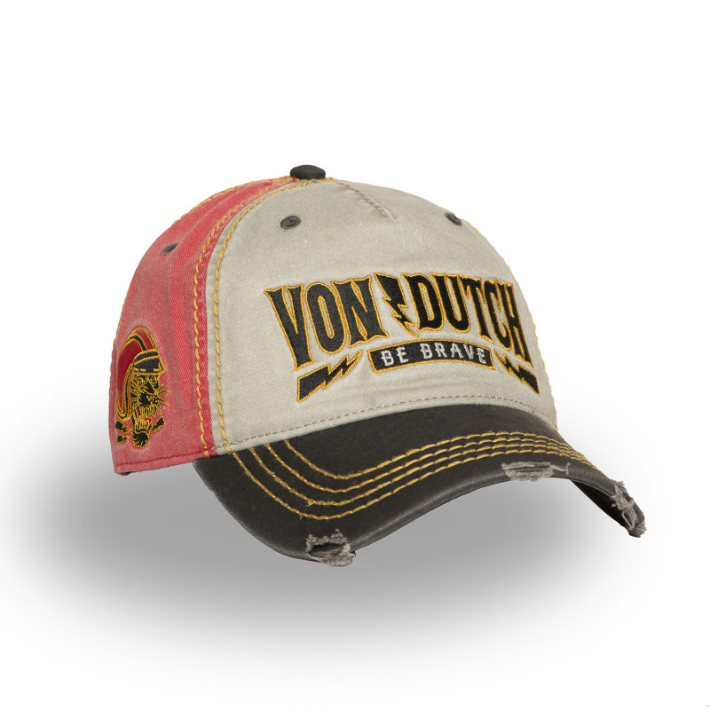 Casquette Vondutch Beige Baseball Strapback / Boucle effet Usé RETRO | Von Dutch