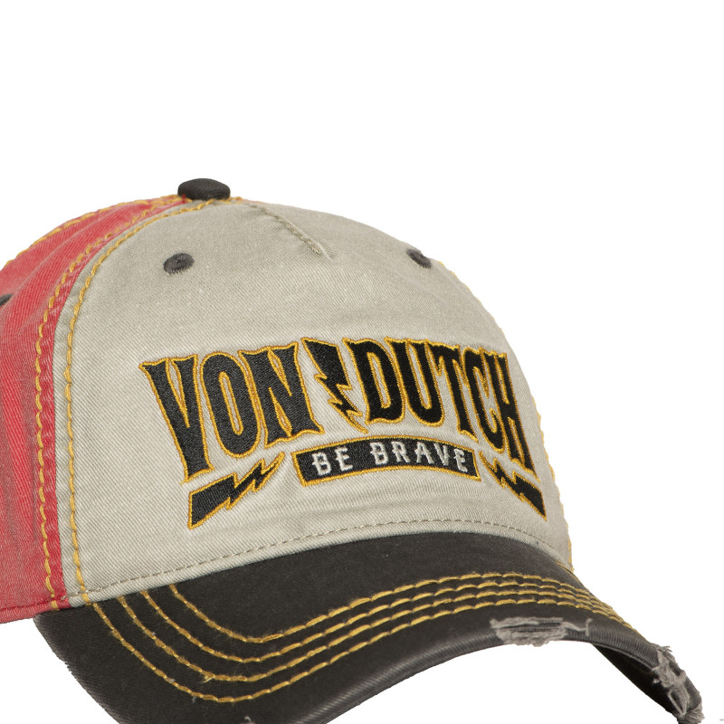 Casquette Vondutch Beige Baseball Strapback / Boucle effet Usé RETRO | Von Dutch