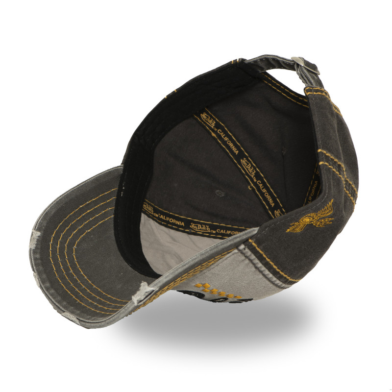 Casquette Vondutch Grise Baseball Strapback / Boucle effet Usé RETRO | Von Dutch