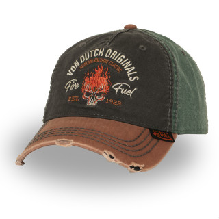 Casquette Vondutch Kaki Baseball Strapback / Boucle effet Usé RETRO | Von Dutch