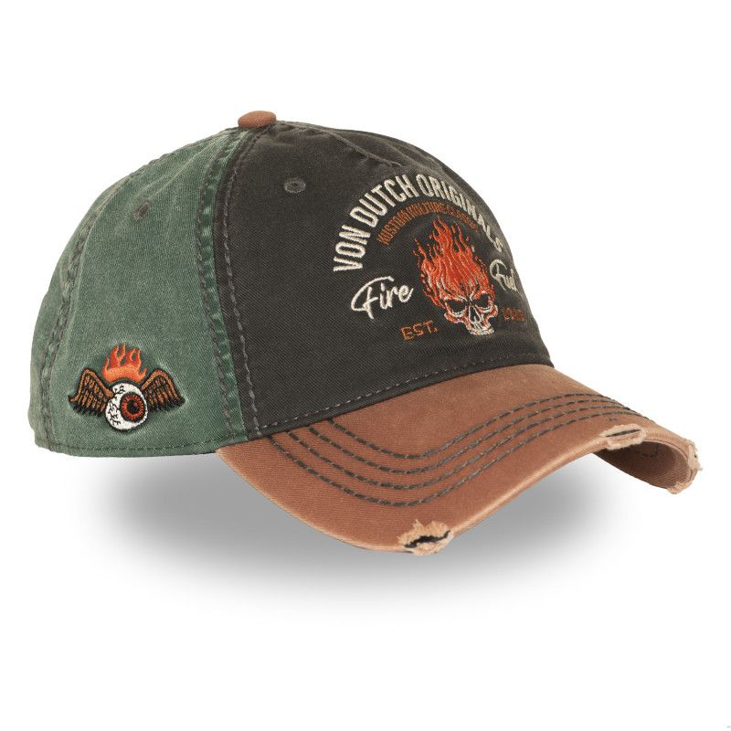 Casquette baseball adulte devant avec broderie effet usé Retro Fuel